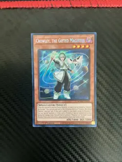 Yugioh Crowley, the Gifted Magistus Secret Rare BLMM-EN044 1st NM - Image 1