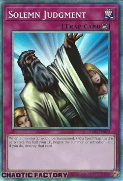 YUGIOH Collector's Rare RA02-EN075 Solemn Judgment 1st Edition NM - Image 1
