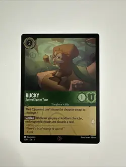 Disney Lorcana - Bucky - Squirrel Squeak Tutor - 15/P1 Foil League Promo NM - Image 1