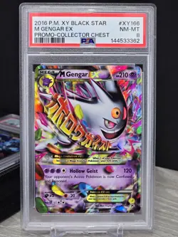 Pokemon Card M Gengar EX #XY166 XY Promos Black Star Promo Rare Holo 2016 PSA 8 - Image 1