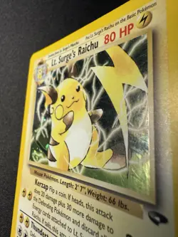 Pokemon TCG Lt. Surge’s Raichu 11/132 Gym Challenge Holo Unlimited WOTC Card - Image 3
