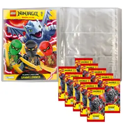 LEGO Ninjago Serie 10 Trading Cards - 1 Leere Sammelmappe + 10 Booster - Image 1