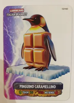 ITALIAN BRAINROT LAMINCARD DIRAMIX CARDS 2025 – PINGUINO CARAMELLINO N. 12 - Image 1