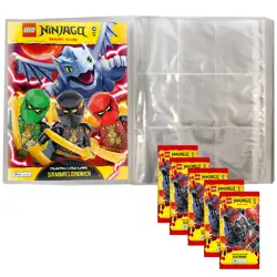 LEGO Ninjago Serie 10 Trading Cards - 1 Leere Sammelmappe + 5 Booster - Image 1