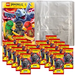 LEGO Ninjago Serie 10 Trading Cards - 1 Leere Sammelmappe + 20 Booster - Image 1
