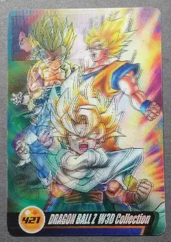 Gotenks Goku Vegeta Dragonball Z 3D Card No.421 Japanese Morinaga From Japan F/S - Image 1