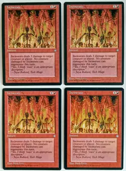 4 x Incinerate | Ice Age | MtG | Magic The Gathering - Image 1