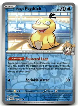 Misty's Psyduck 045/182 Uncommon Destined Rivals Pokemon Reverse Holo Near Mint - Image 1