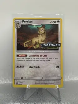Pokemon TCG - Persian SM182 - Prerelease Sun & Moon Black Star Promo NM - Image 1
