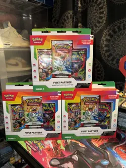 Pokemon TCG First Partner Illustration Collection Series 1 Factory Sealed Lot 3x - Image 1