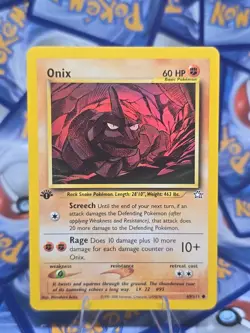Vintage Pokemon TCG First Edition Neo Genesis Onix 69/111 Near Mint - Image 1