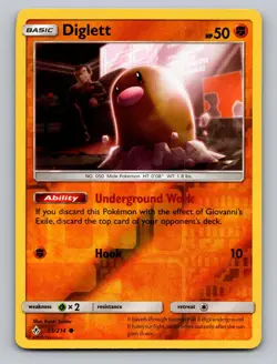 Diglett 85/214 Common Unbroken Bonds Pokemon Reverse Holo NM - Image 1