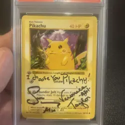 Pokemon PSA 10 auto grade 5 1st Edition Base Set Red Cheeks Pikachu LOW POP - Image 3