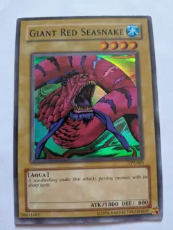 Yu-Gi-Oh TCG Giant Red Seasnake TP2-003 Tournament Pack Super Rare HEAVY PLAY - Image 1