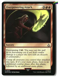 MTG Overpowering Attack [ACR - 37] NM Foil 5-18 - Image 1