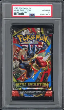PSA 10 - Mega Evolutions (Mega Lucario) Foil Pack *LOW POP* - Pokemon - Image 1