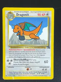 Dragonit (Dragoran) Vintage Black Star Promo Deutsch VG Pokemon - Image 1