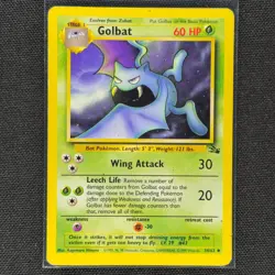Golbat - 34/62 - Uncommon - Fossil Set - Pokemon Card - HP - Image 1