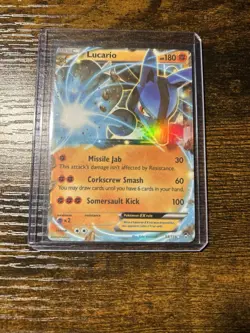 Pokemon Lucario EX 180 HP 54/111 XY Furious Fists Ultra Rare Holo Card - Image 1