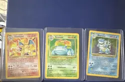 Pokemon Charizard Venusaur Blastoise Base Set Wizards 1999 Card Lot - Image 1