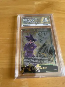Dragon Ball Gold Energy Marker E01-07 Goku Black Ace Graded 10 Promo Card Pop 2 - Image 4