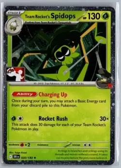 Team Rocket's Spidops - Holo Rare Prize Pack Series Cards 020/182 NM - Image 1