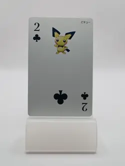 2015 POKEMON OMEGA RUBY PLAYING CARDS Pichu 2 of Clubs - Image 1