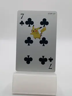 2015 POKEMON OMEGA RUBY PLAYING CARDS Pikachu 7 of Clubs - Image 1