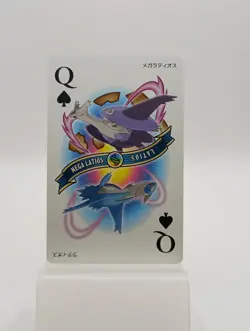 2015 POKEMON OMEGA RUBY PLAYING CARDS Mega Latios Queen of Spades - Image 1
