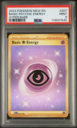 2023 Pokemon Mew En-151 Basic Psychic 🌑 Energy #207 PSA 9 (NEW CERT) - Image 1