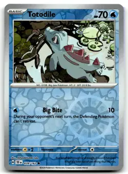 Totodile 039/162 Common Temporal Forces Pokemon Reverse Holo Near Mint - Image 1