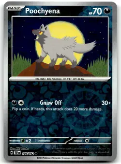 Poochyena 105/162 Common Temporal Forces Pokemon Reverse Holo Near Mint - Image 1