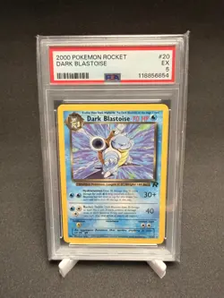 2000 Pokemon Rocket Unlimited Dark Blastoise #20/82 – PSA 5 EX - Image 1