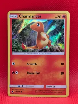 CHARMANDER 18/147 C BURNING SHADOWS POKEMON REVERSE HOLO LP CHARMANDER - Image 1