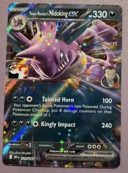 Team Rocket's Nidoking ex 119/182 Pokemon Play! Prize Pack Series 8 Stamped - NM - Image 1