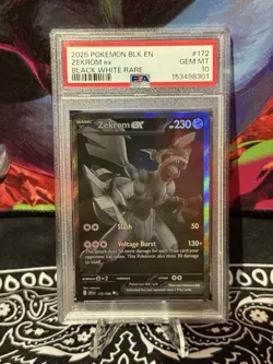PSA 10 Zekrom ex 172/086 Sv: Black Bolt Black White Rare Holo Pokemon - Image 1