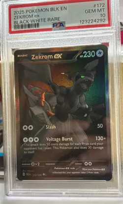 Zekrom EX 172/086 English Pokemon Graded PSA 10 - Image 1