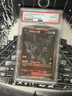 Zekrom EX 172/086 English Pokemon Graded PSA 10 - Image 3
