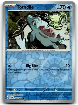 Totodile 039/162 Common Temporal Forces Pokemon Reverse Holo Near Mint - Image 1