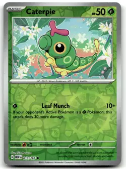 Caterpie 010/165 Common 151 Pokemon Reverse Holo Near Mint - Image 1