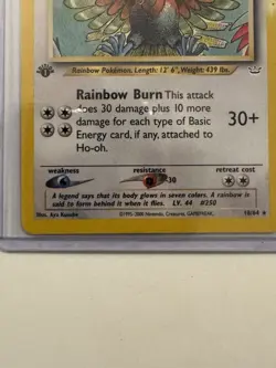 Pokemon Ho-oh 18/64 Neo Revelation 1st Edition - Image 2
