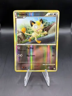 TCG POKEMON MEOWTH HOLO 75/123 HEARTGOLD & SOULSILVER - Image 1