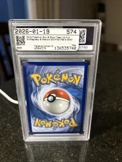 2019 POKEMON SUN & MOON TEAM UP #160 FULL ART/MAGIKARP & WAILORD GX PSA 9 - Image 2