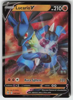 Lucario V Ultra Rare SWSH08: Fusion Strike 146/264 Pokemon - Image 1