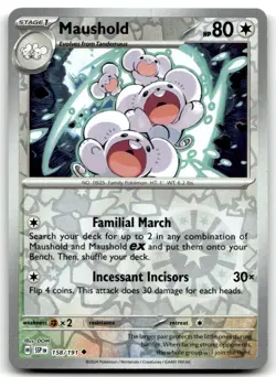 Maushold 158/191 Uncommon Surging Sparks Pokemon Reverse Holo Near Mint - Image 1