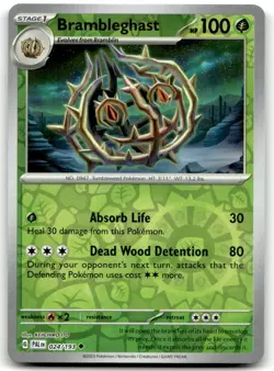 Brambleghast 024/193 Uncommon Paldea Evolved Pokemon Reverse Holo Near Mint - Image 1