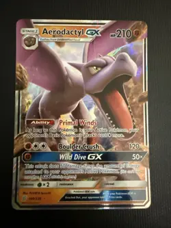 AERODACTYL GX 2019 POKEMON UNIFIED MINDS ULTRA RARE 106/236 Q2714 - Image 1