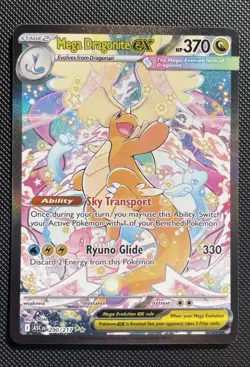 Mega Dragonite ex Secret Rare ASCEND Holo Full Art 370HP English 290/217 - Image 1