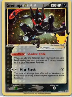 Pokemon TCG Greninja SWSH144 SWSH Black Star Promos Holo NM - Image 1