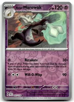 Alolan Marowak 057/159 Uncommon Journey Together Pokemon Reverse Holo Near Mint - Image 1